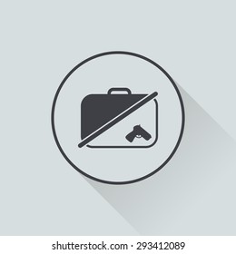 vector illustration of modern b lack icon detector
