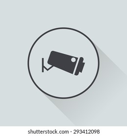 vector illustration of modern b lack icon camera