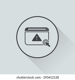 vector illustration of modern b lack icon virus