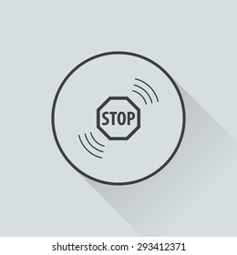 vector illustration of modern b lack icon stop