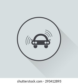 vector illustration of modern b lack icon signaling