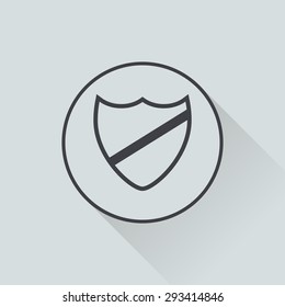 vector illustration of modern b lack icon shield