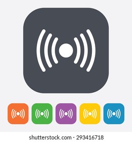 vector illustration of modern b lack icon signaling