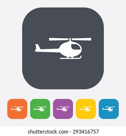 vector illustration of modern b lack icon helicopter