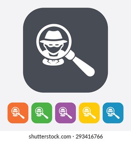 vector illustration of modern b lack icon police