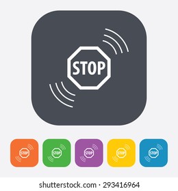 vector illustration of modern b lack icon stop vector illustration of modern b lack icon stop