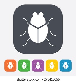 vector illustration of modern b lack icon virus