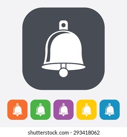 vector illustration of modern b lack icon bell