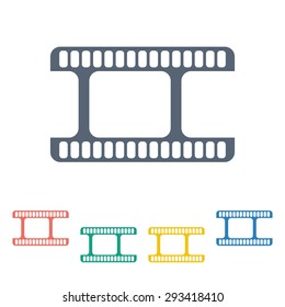 vector illustration of modern b lack icon frame cinema