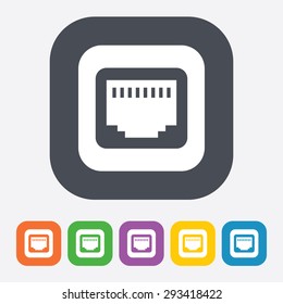 vector illustration of modern b lack icon network