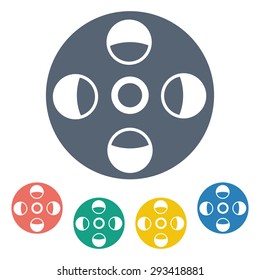 vector illustration of modern b lack icon reel of film