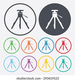 vector illustration of modern b lack icon tripod
