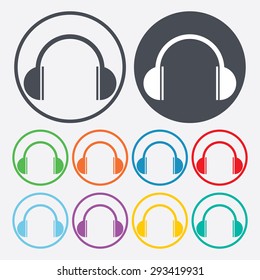vector illustration of modern b lack icon headphones