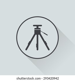 vector illustration of modern b lack icon tripod