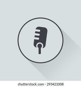 vector illustration of modern b lack icon microphone