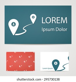 vector illustration of modern b lack icon marker
