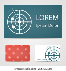 vector illustration of modern b lack icon radar