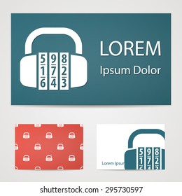 vector illustration of modern b lack icon lock