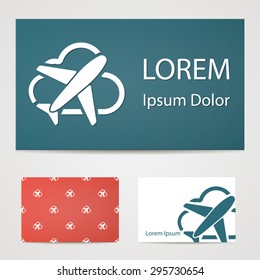 vector illustration of modern b lack icon airplane