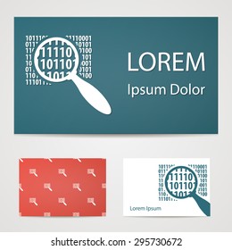 vector illustration of modern b lack icon program code