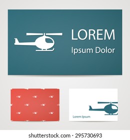 vector illustration of modern b lack icon helicopter