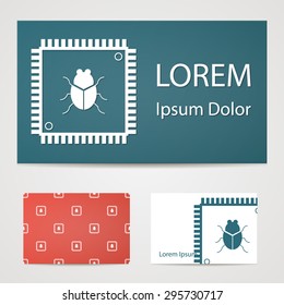 vector illustration of modern b lack icon cpu