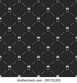 vector illustration of modern b lack icon detective
