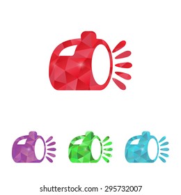 vector illustration of modern b lack icon lantern