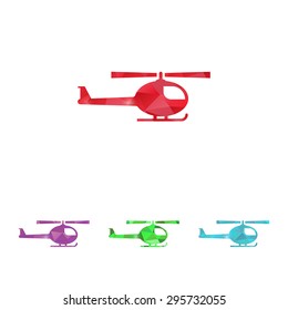 vector illustration of modern b lack icon helicopter