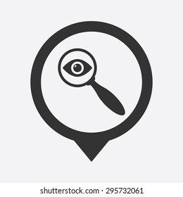 vector illustration of modern b lack icon detective