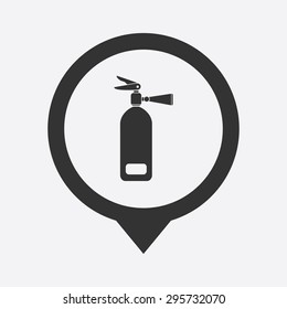 vector illustration of modern b lack icon fire extinguisher