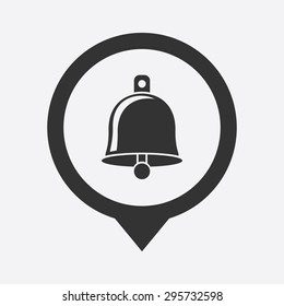 vector illustration of modern b lack icon bell