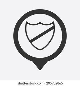 vector illustration of modern b lack icon shield