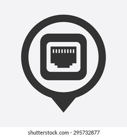 vector illustration of modern b lack icon network