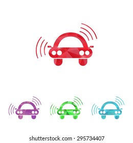 vector illustration of modern b lack icon signaling