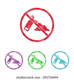vector illustration of modern b lack icon fire extinguisher