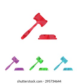 vector illustration of modern b lack icon court