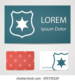 vector illustration of modern b lack icon police