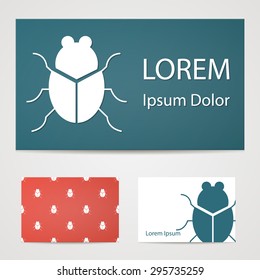 vector illustration of modern b lack icon virus