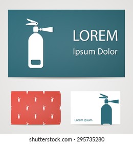 vector illustration of modern b lack icon fire extinguisher