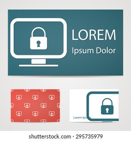 vector illustration of modern b lack icon monitor