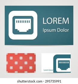 vector illustration of modern b lack icon network