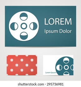 vector illustration of modern b lack icon reel of film