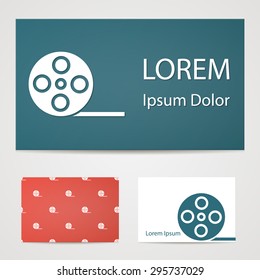 vector illustration of modern b lack icon reel of film