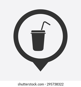 vector illustration of modern b lack icon coffee