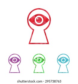 vector illustration of modern b lack icon detective