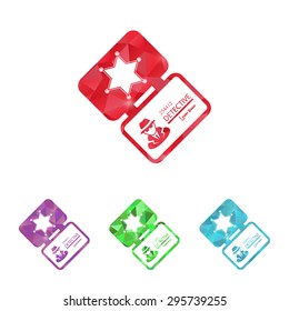 vector illustration of modern b lack icon police