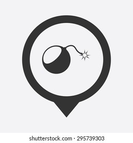 vector illustration of modern b lack icon bomb