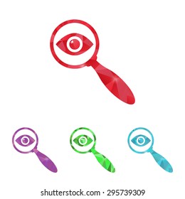 vector illustration of modern b lack icon detective