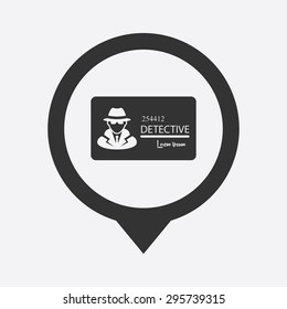 vector illustration of modern b lack icon police